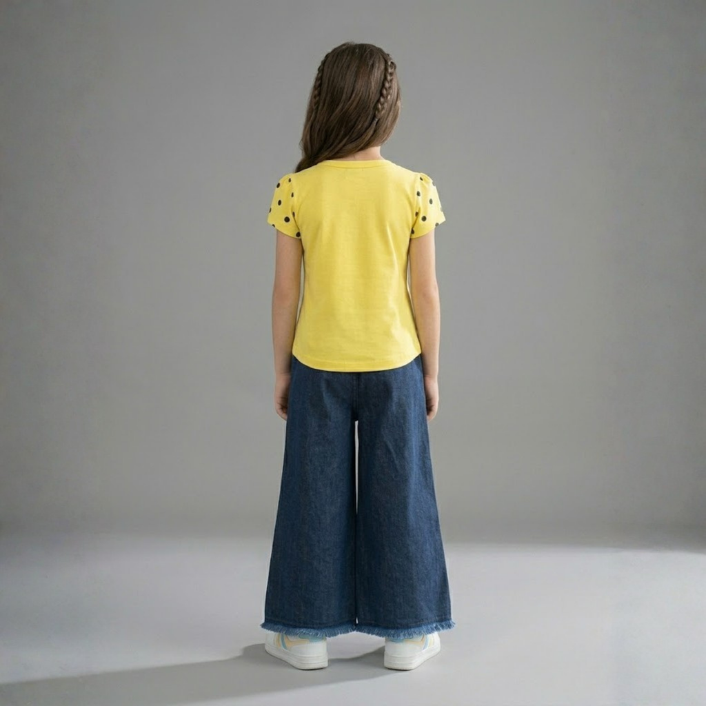 Girl Wide Length Denim Suite