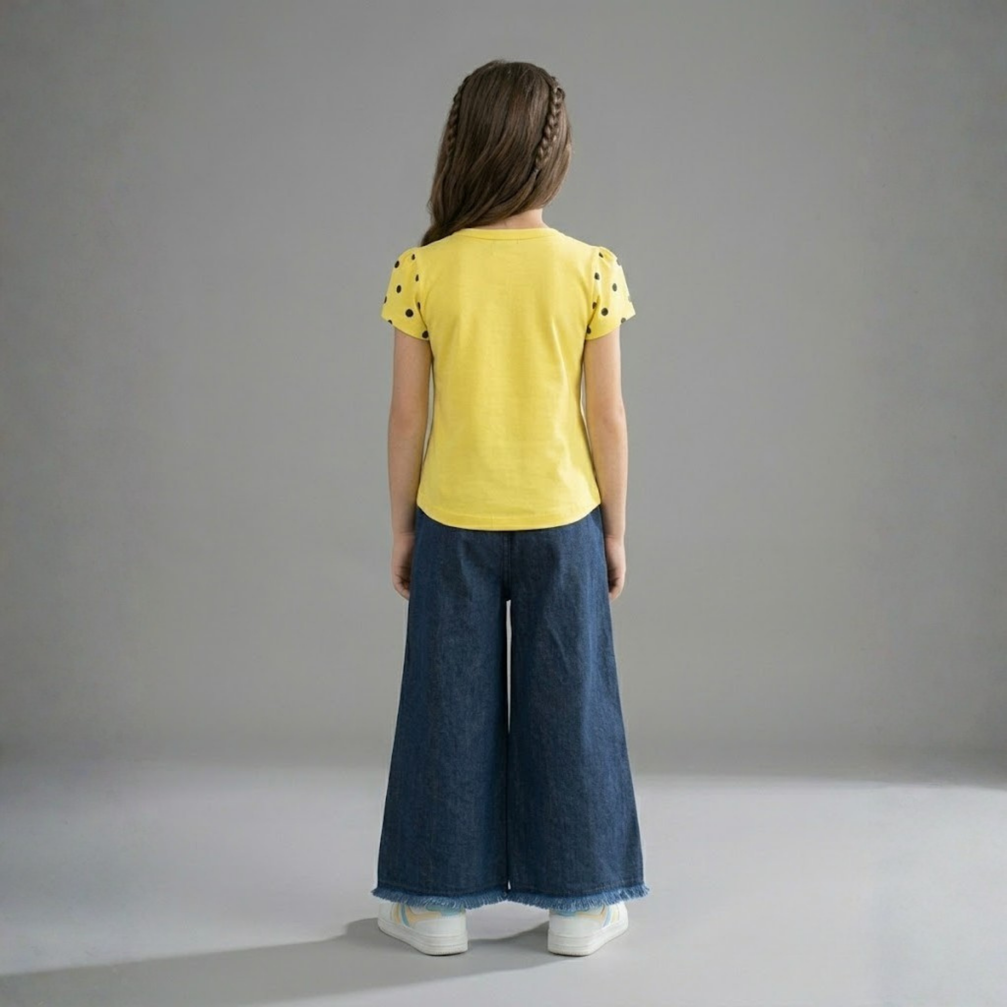 Girl Wide Length Denim Suite