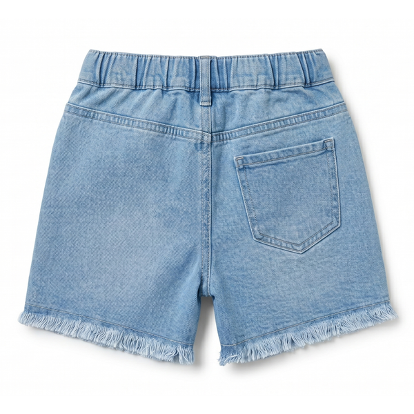 Girls Embroidered Denim Shorts