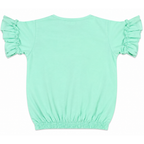 Girls Mint Green Pearl Embellished T-Shirt