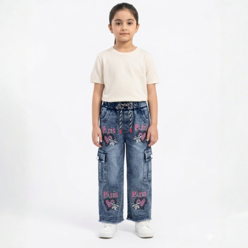 Girls Flared Denim Jeans