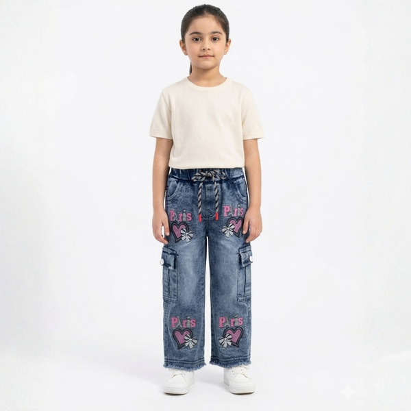 Girls Flared Denim Jeans