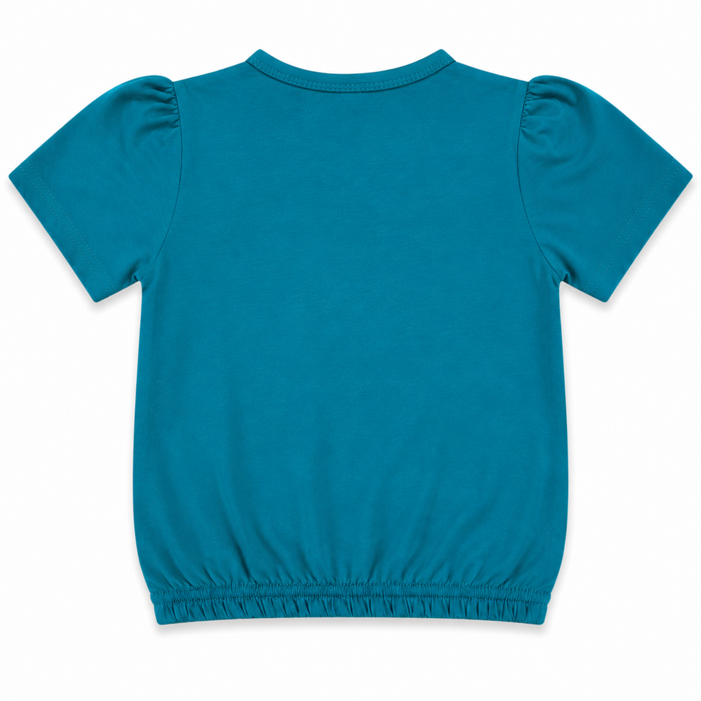 Girls Teal Graphic T-Shirt