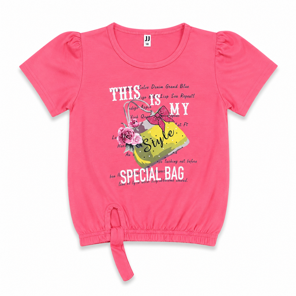 Girls Teal Graphic T-Shirt