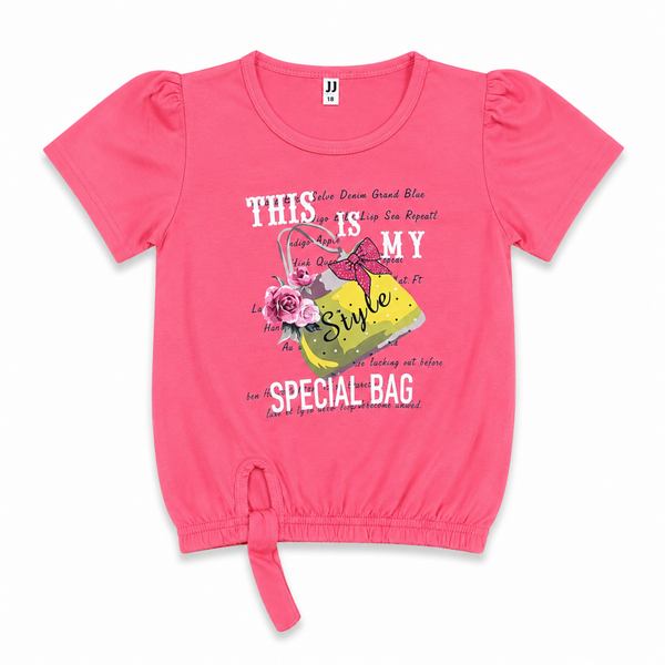 Girls Teal Graphic T-Shirt