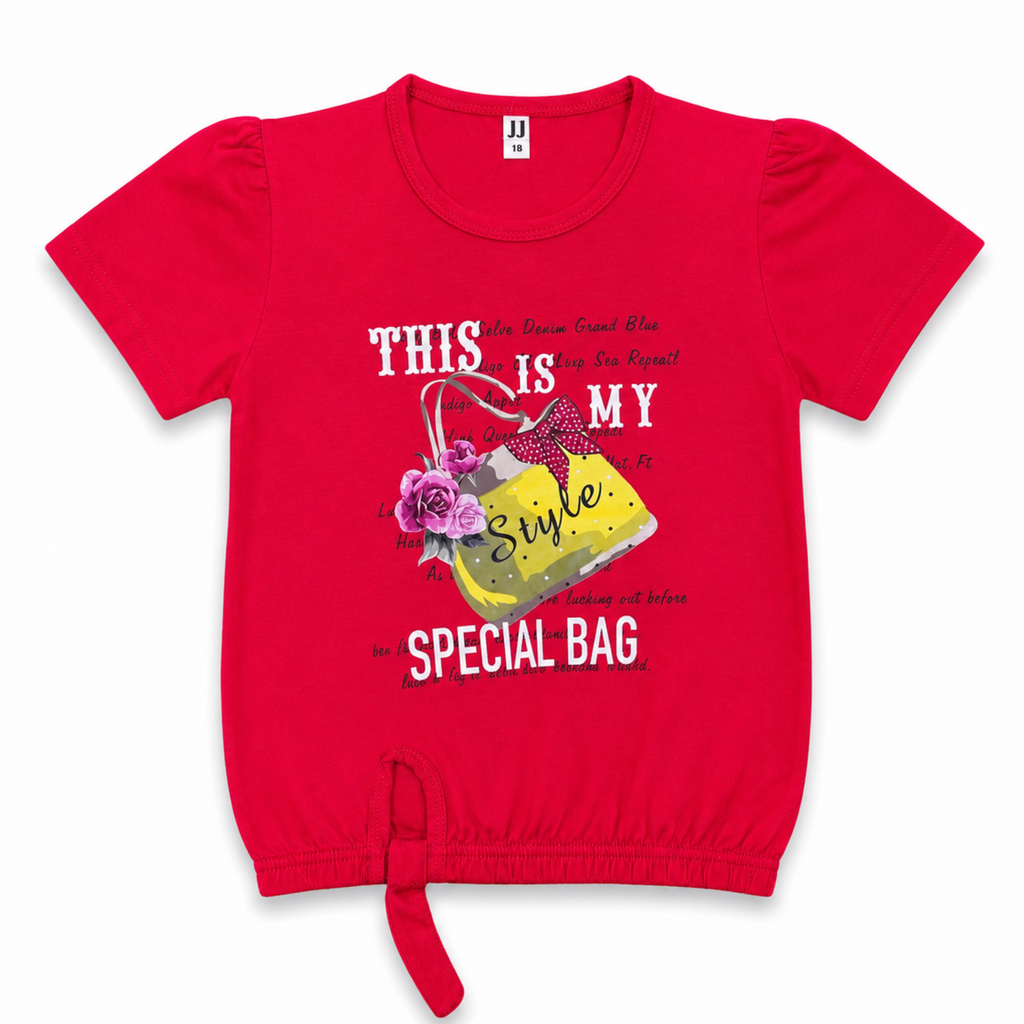 Girls Teal Graphic T-Shirt
