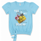 Girls Teal Graphic T-Shirt