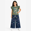 Girls T-Shirt & Blue Denim Jeans Set