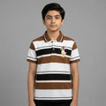 Boys Striped Polo T Shirt – Korean Style Cotton Tee, Short Sleeve, Casual & Classic Stripes, Ages 4 to 14, Kids Polo T Shirt Online, Summer T Shirts, Buy Best Boys Polo T Shirt, Kids Striped Polo Sale