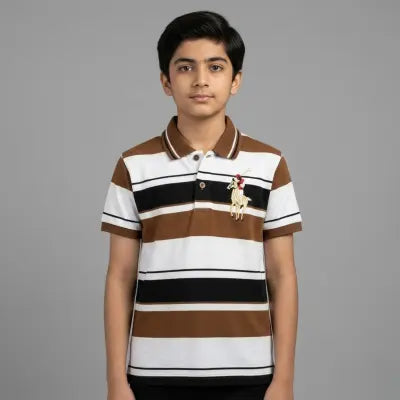 Boys Striped Polo T Shirt – Korean Style Cotton Tee, Short Sleeve, Casual & Classic Stripes, Ages 4 to 14, Kids Polo T Shirt Online, Summer T Shirts, Buy Best Boys Polo T Shirt, Kids Striped Polo Sale