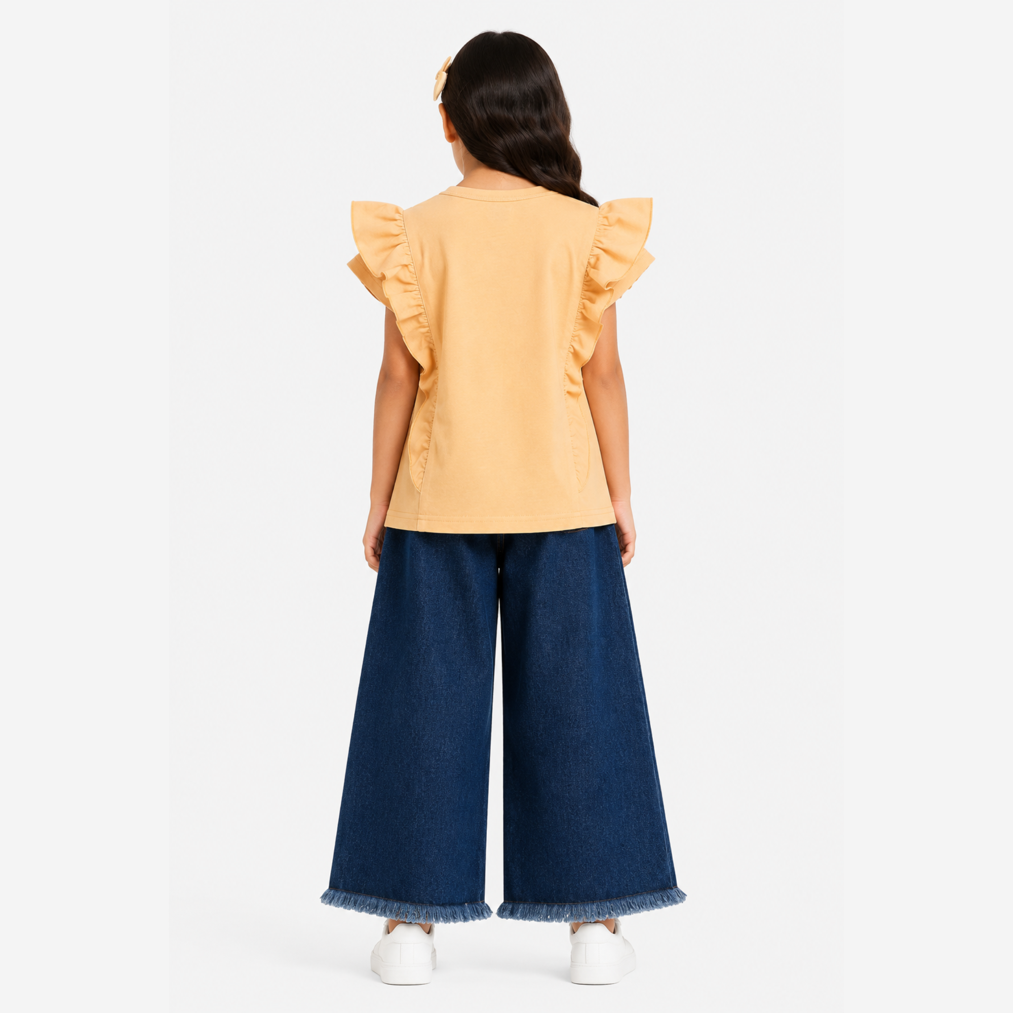 Girls T-Shirt & Blue Denim Jeans Set