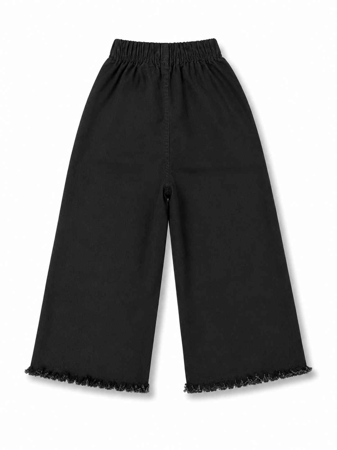 Girls Black Embroidered Denim Jeans