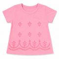 Girls Pink Emroidry T-Shirt