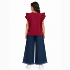 Girls T-Shirt & Blue Denim Jeans Set