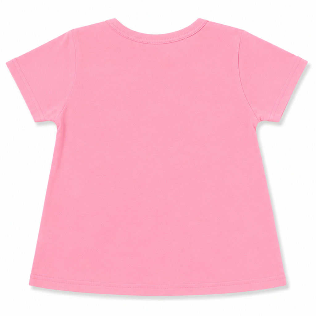 Girls Pink Emroidry T-Shirt