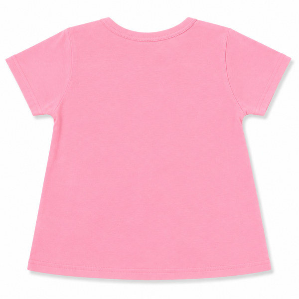 Girls Pink Emroidry T-Shirt