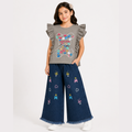 Girls T-Shirt & Blue Denim Jeans Set