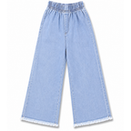 Butterfly Wide Leg Flapper Jeans for Girls