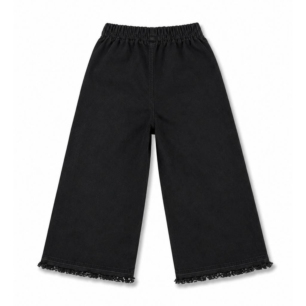 Floral Embroidered Jeans Pants for Girls