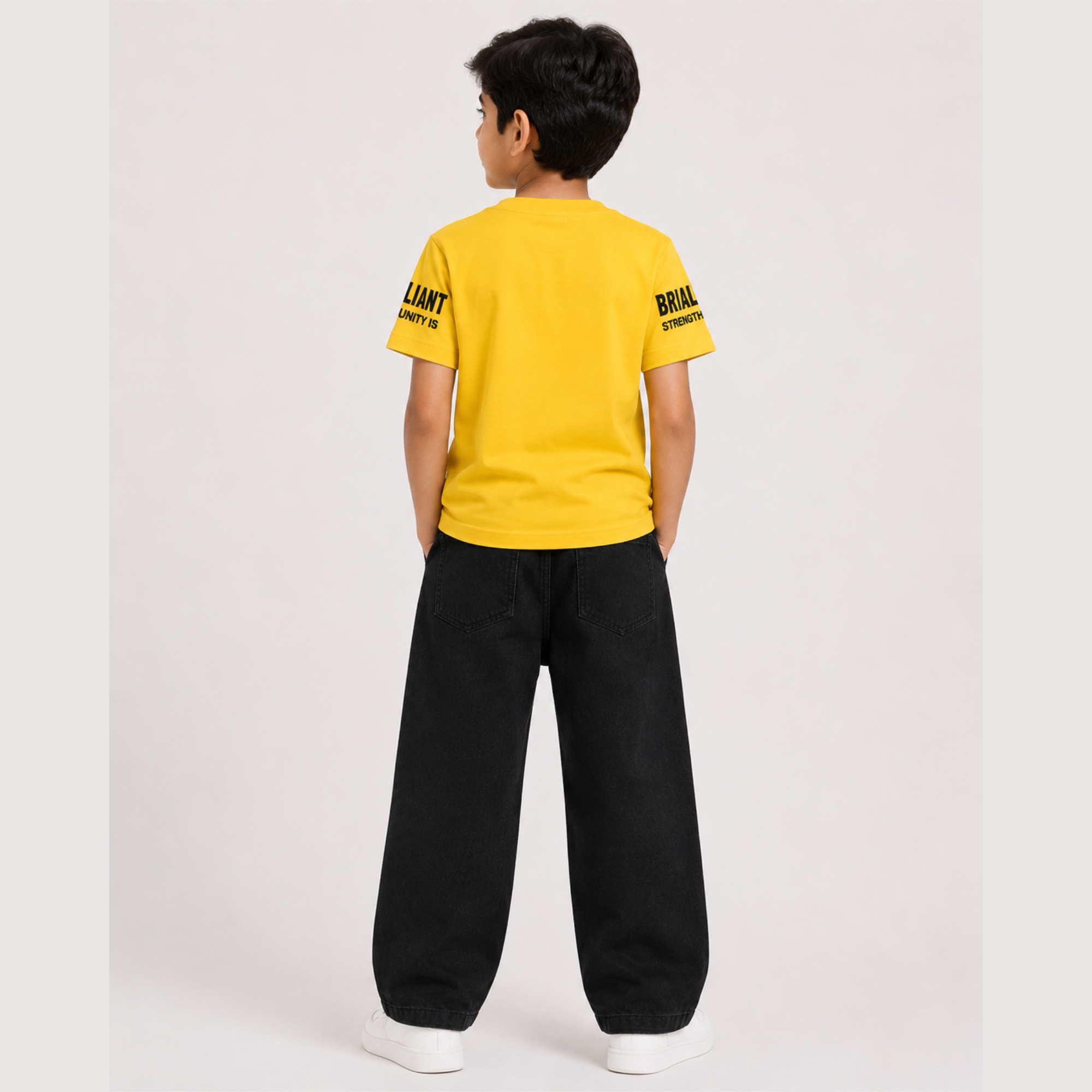 Boys T-Shirt & Black Denim Jeans Set