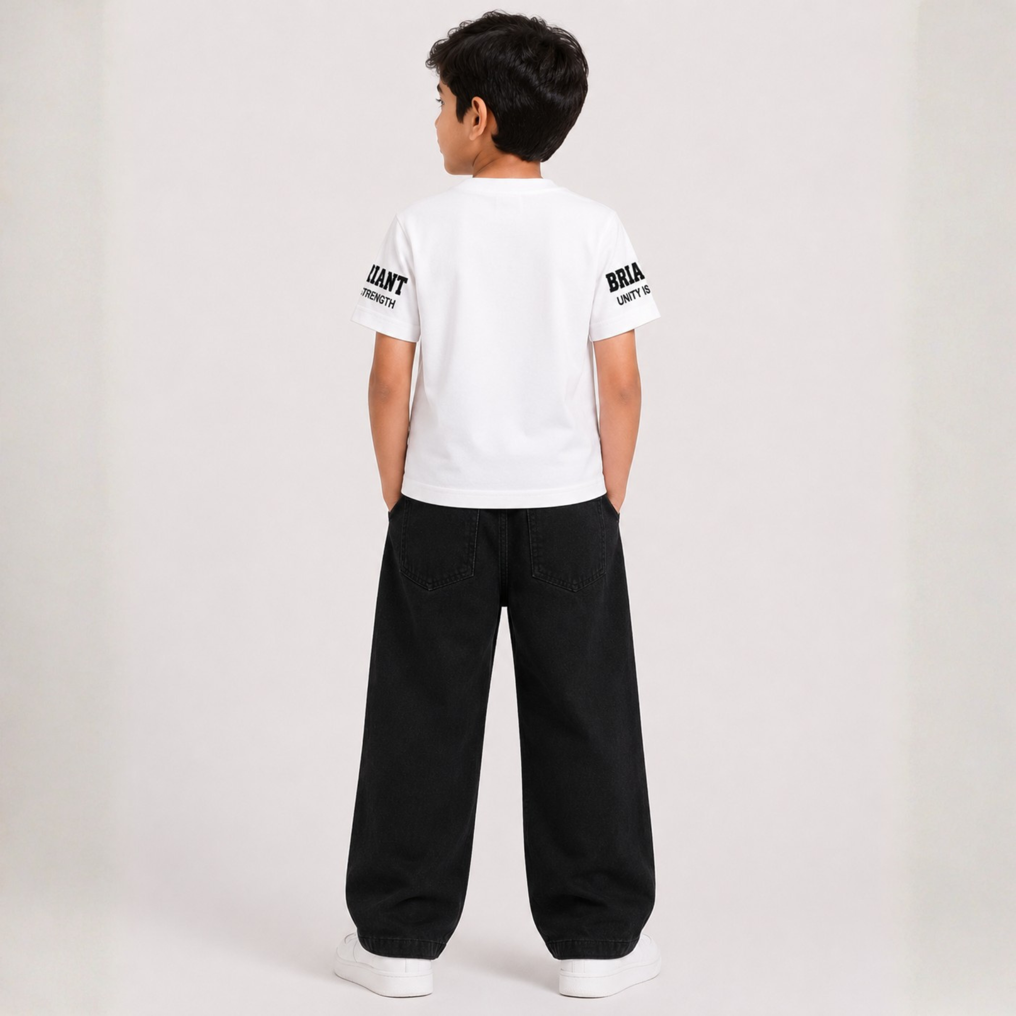 Boys T-Shirt & Black Denim Jeans Set