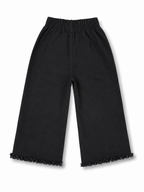 Girls Black Embroidered Denim Jeans