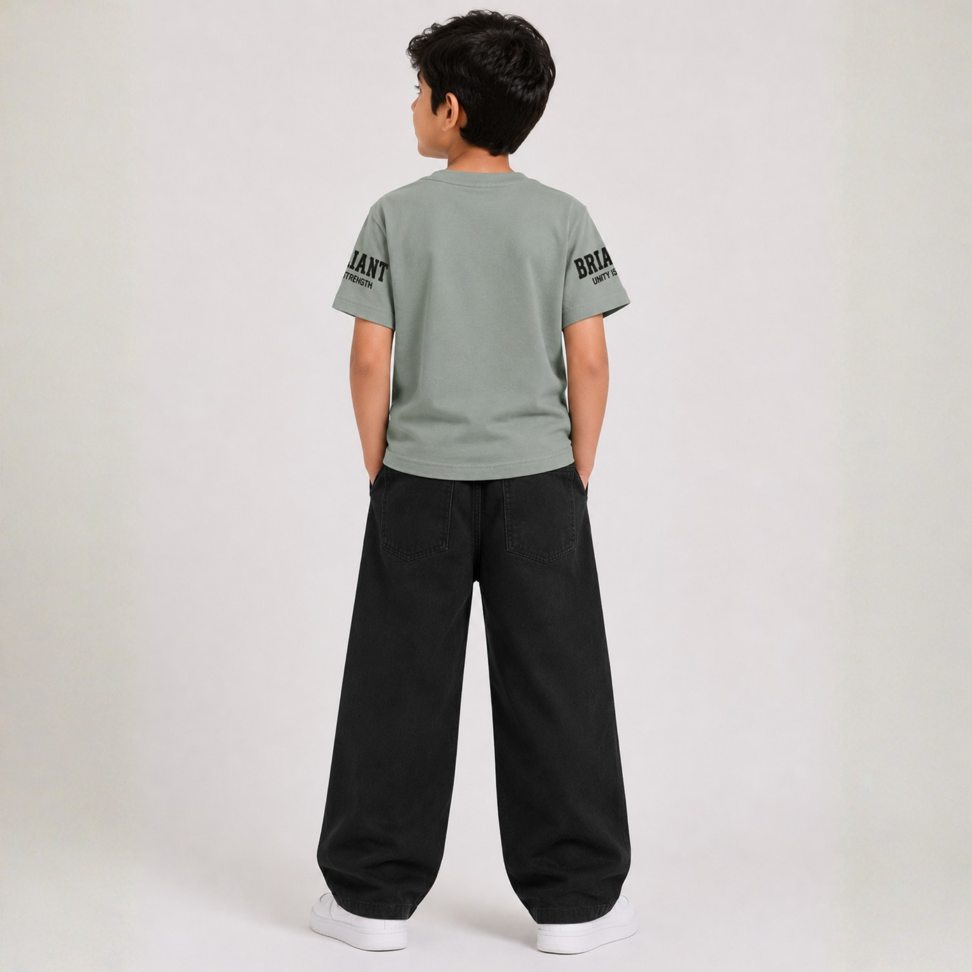 Boys T-Shirt & Black Denim Jeans Set