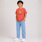 Boys Graphic T-Shirt & Light Blue Denim Jeans Set