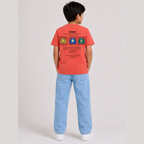 Boys Graphic T-Shirt & Light Blue Denim Jeans Set