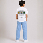 Boys Graphic T-Shirt & Light Blue Denim Jeans Set