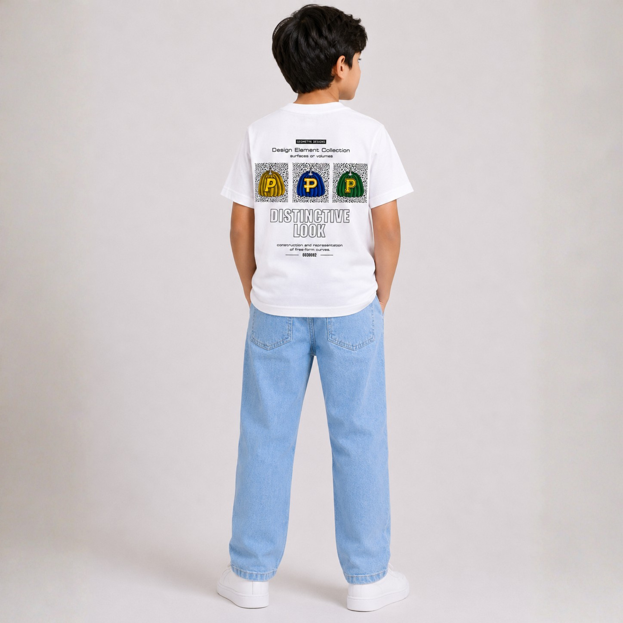 Boys Graphic T-Shirt & Light Blue Denim Jeans Set