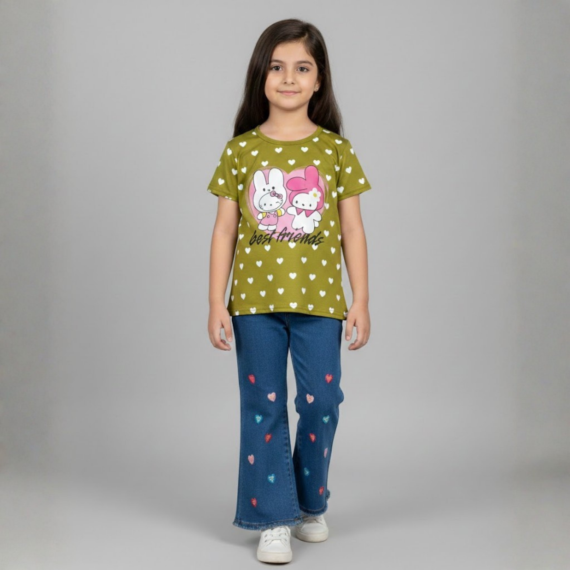 Girls Flapper Denim Suit