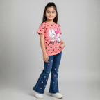 Girls Flapper Denim Suit