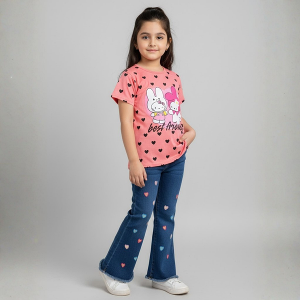 Girls Flapper Denim Suit