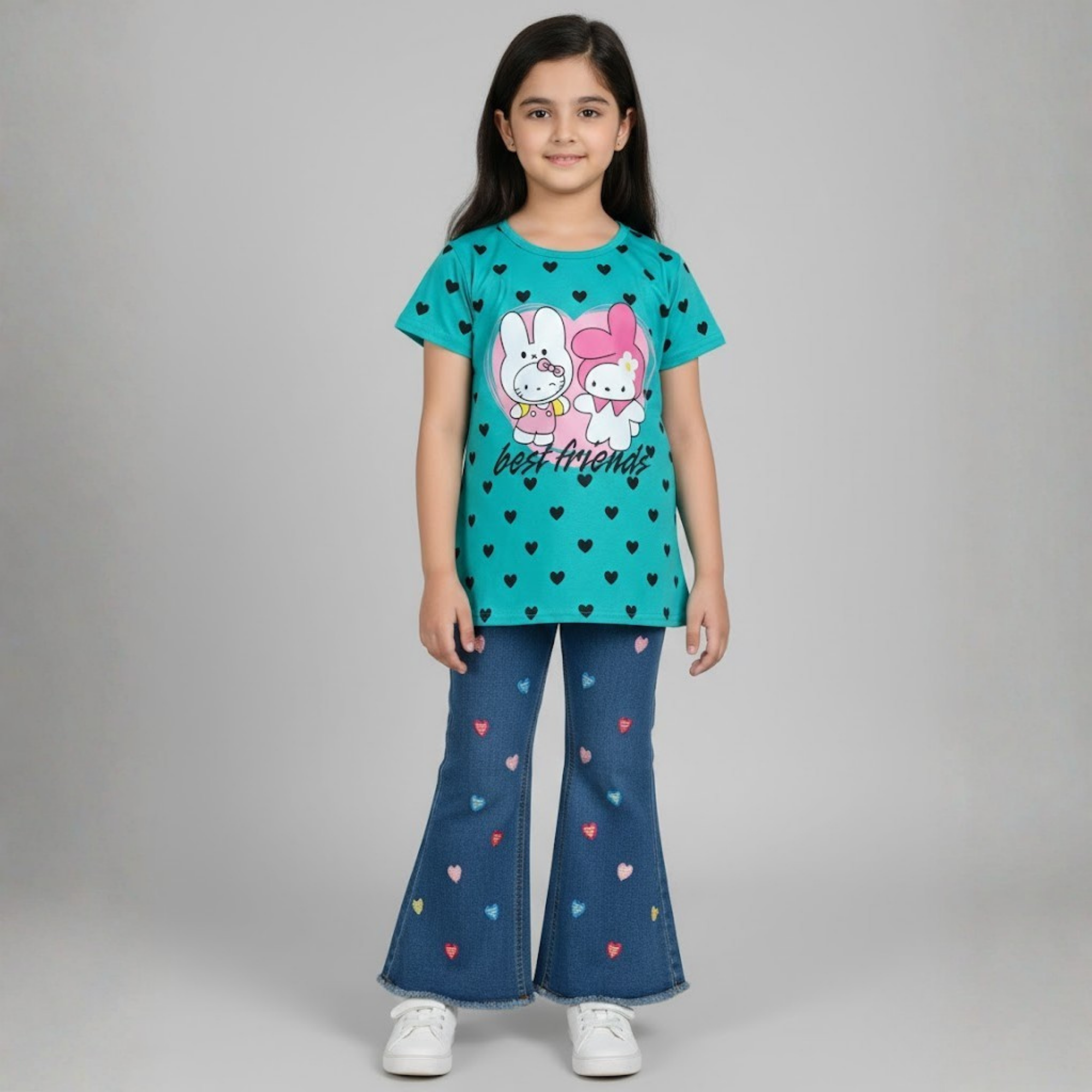 Girls Flapper Denim Suit