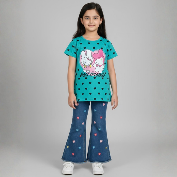 Girls Flapper Denim Suit