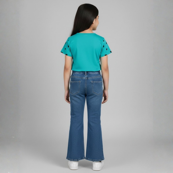 Girls Flapper Denim Suit