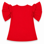 Girls Red Butterfly Graphic T-Shirt