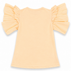 Girls Beige Butterfly Graphic T-Shirt