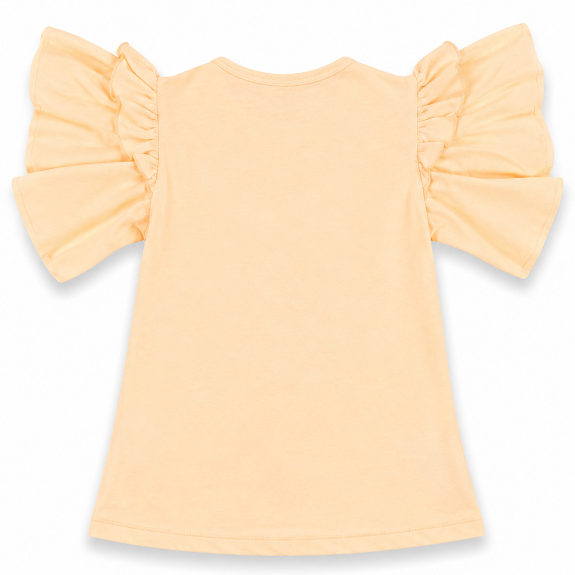 Girls Beige Butterfly Graphic T-Shirt