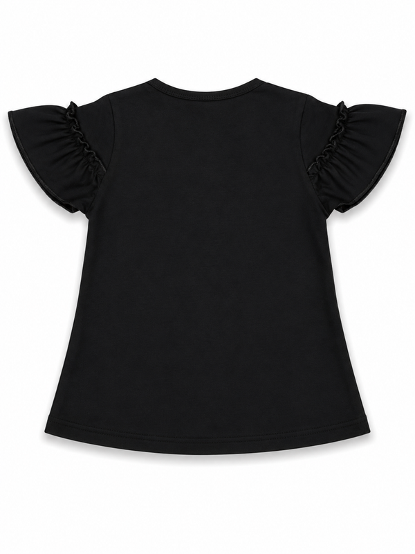 GirlS  BLACK Graphic T-Shirt