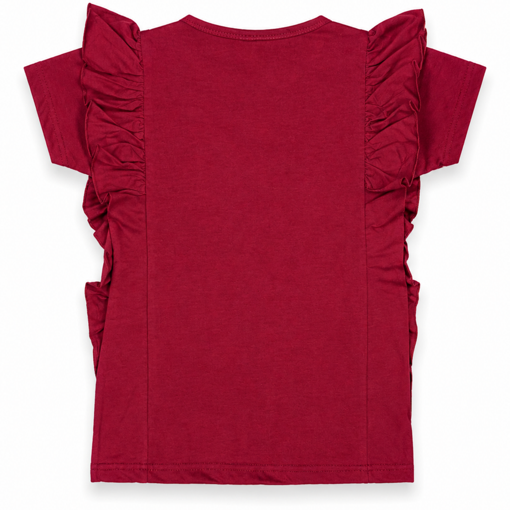 Girls Floral Bear Graphic T-Shirt