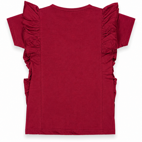 Girls Floral Bear Graphic T-Shirt
