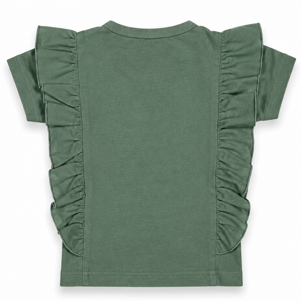 Girls Floral Bear Graphic T-Shirt