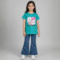 T Shirts For Girls T Shirt And Jeans Flapper For Girls Set Baby Jeans/Pents, Kids Beggy Jeans/Pents, Kids Flapper Jeans/Pents Bell Bottom Denim Jeans For Girls Bell Bottom Jeans Pant For Kids Girls Bell Bottom Jeans & Cotton T-Shirt Set | Kids Flapper