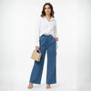 Girls Denim Cargo Jeans with Side Pockets | Genuine Stretch Denim | Ages 10–22 | Stylish & Comfortable Trendy Baggy Jeans for Girls | Soft Denim |Women High Waist Baggy Jeans – Wide Leg Loose Fit Korean Denim Pants for Girls | Trending Ladies Jeans