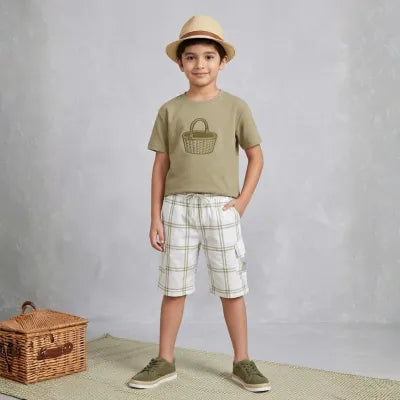 Kids and Boys’ Cotton Shorts with Elastic Waist and Cargo Pockets for 6 to 12 years Cargo Style French Terry Shorts For Boys Cotton Shorts for Kids Pakistan | Boys Summer Cotton Shorts| Kids Soft Breathable Casual Shorts | Elastic Waist Comfortable Daily