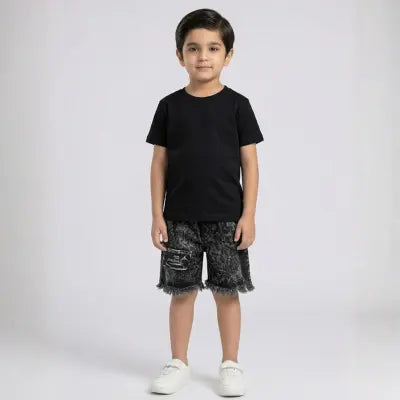 Multicolor Jeans Shorts For Kids 1 to 5 Years Kids Boys KIDS DENIM SHORT - PREMIUM QUALITY Rainbow by Kidstids Jeans Short Boys Denim Shorts Pakistan Kids Jeans Shorts Stretchable Denim Shorts for Boys Kids Denim Shorts Pakistan Blue Black